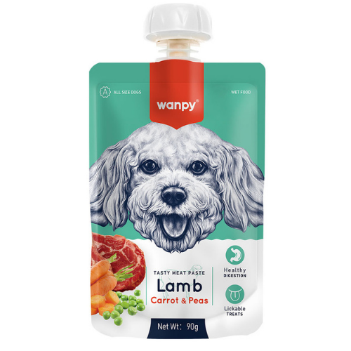 Wanpy Taze Kuzulu&Havuçlu  Köpek Et Ezmesi 90 gr