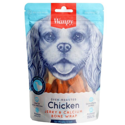 Wanpy Kalsiyumlu Gerçek Tavuk 100 gr CE-16H Köpek Ödülü