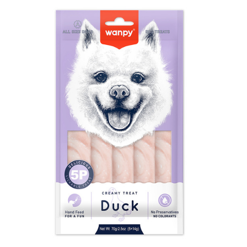 Wanpy Ördekli  Krema Köpek Ödülü 5x14g RA-70