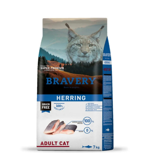 Adsiz-tasarim-110.png Bravery Tahılsız Ringa Balıklı Yetişkin Kedi Maması 7kg - Görsel 1