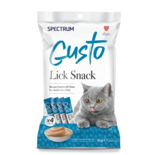 Adsiz-tasarim-18-1.png Spectrum Gusto Ton Balıklı Krema Kedi Ödül Maması 4X15 Gr - Görsel 1