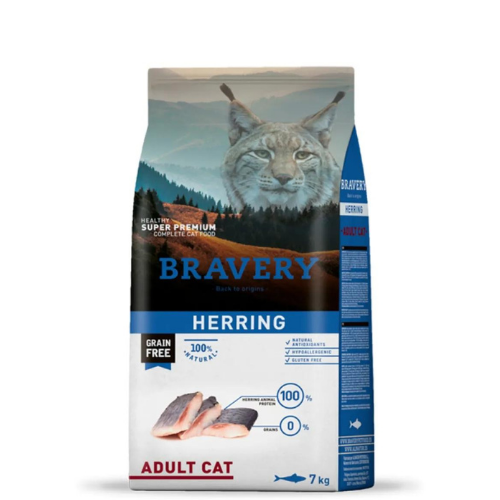 Bravery Tahılsız Ringa Balıklı Yetişkin Kedi Maması 2kg