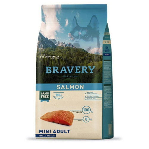 Bravery Adult Small Breed Salmon Tahılsız Somon Balıklı Küçük Irk Yetişkin Köpek Maması 2 kg