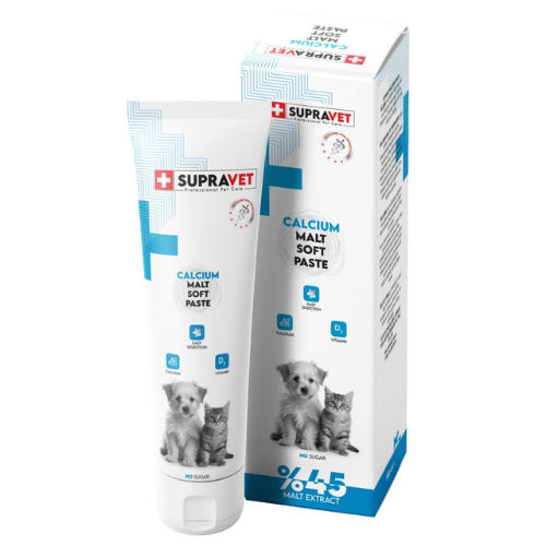 Supravet Calcium Kedi ve Köpekler İçin Kalsiyum Malt Paste 100 Gr