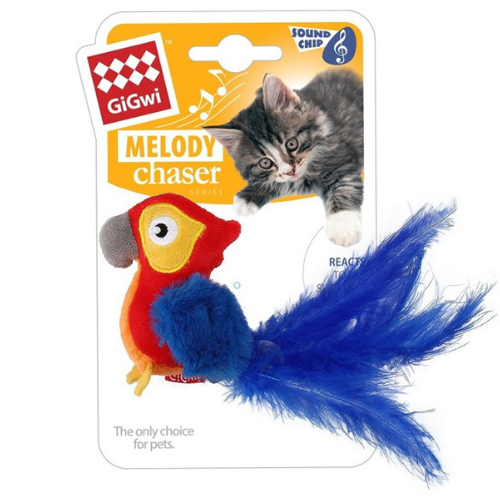 Adsız tasarım-89 Melody Chaser Peluş Makaw Papağan Sesli Oyun. - Görsel 1