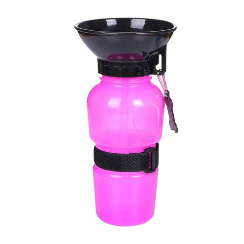Zampa Içirme Hazneli Köpek Seyahat Su Kabı Pembe 500 ml