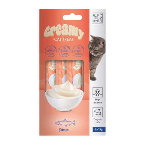 M-PETS CREAMY SOMON BALIKLI KEDİ ÖDÜLÜ 4X15GR
