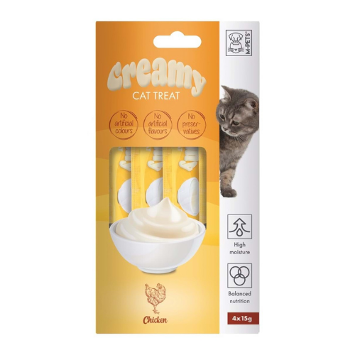 M-PETS CREAMY TAVUKLU KEDİ ÖDÜLÜ 4X15GR