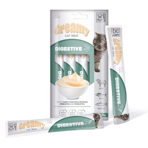 M-PETS DIGESTIVE FONKSİYONEL CREAMY KEDİ ÖDÜLÜ 4X15GR