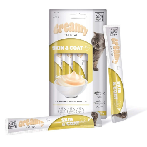M-PETS SKIN & COAT FONKSİYONEL CREAMY KEDİ ÖDÜLÜ 4X15GR