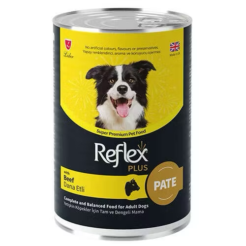 reflex_beef_pate_500x500 Reflex Plus Pate 400 gr Dana Etli Köpek Konservesi - Görsel 1